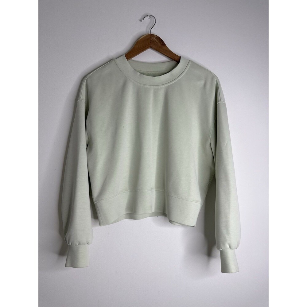 Lululemon Cropped Crewneck Sweatshirt Mint Green Modal Blend Size 0